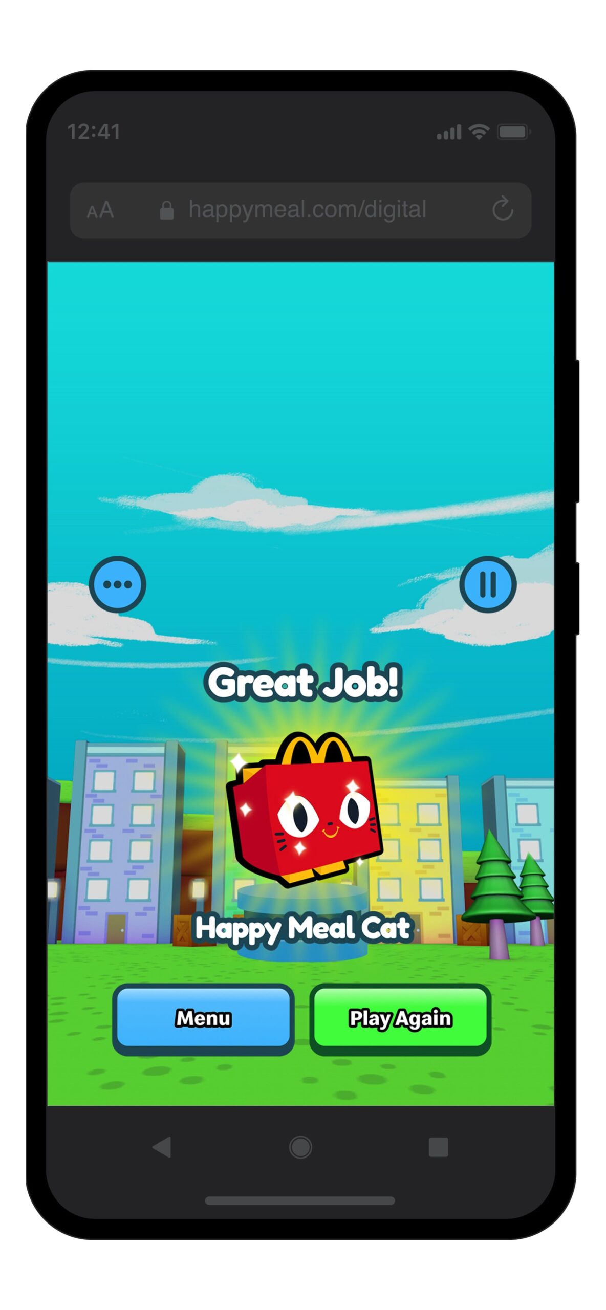 A phone screen with the Pet Simulator digital game