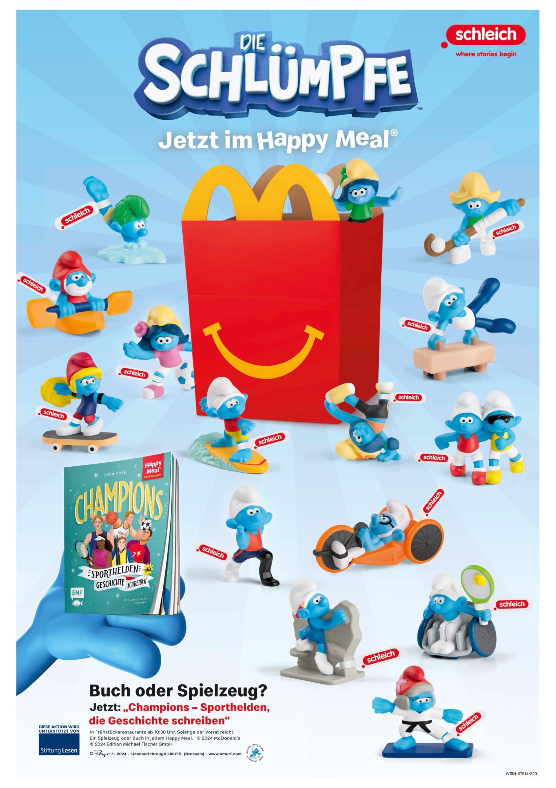 McDonald's smurfs Happy Meal poster