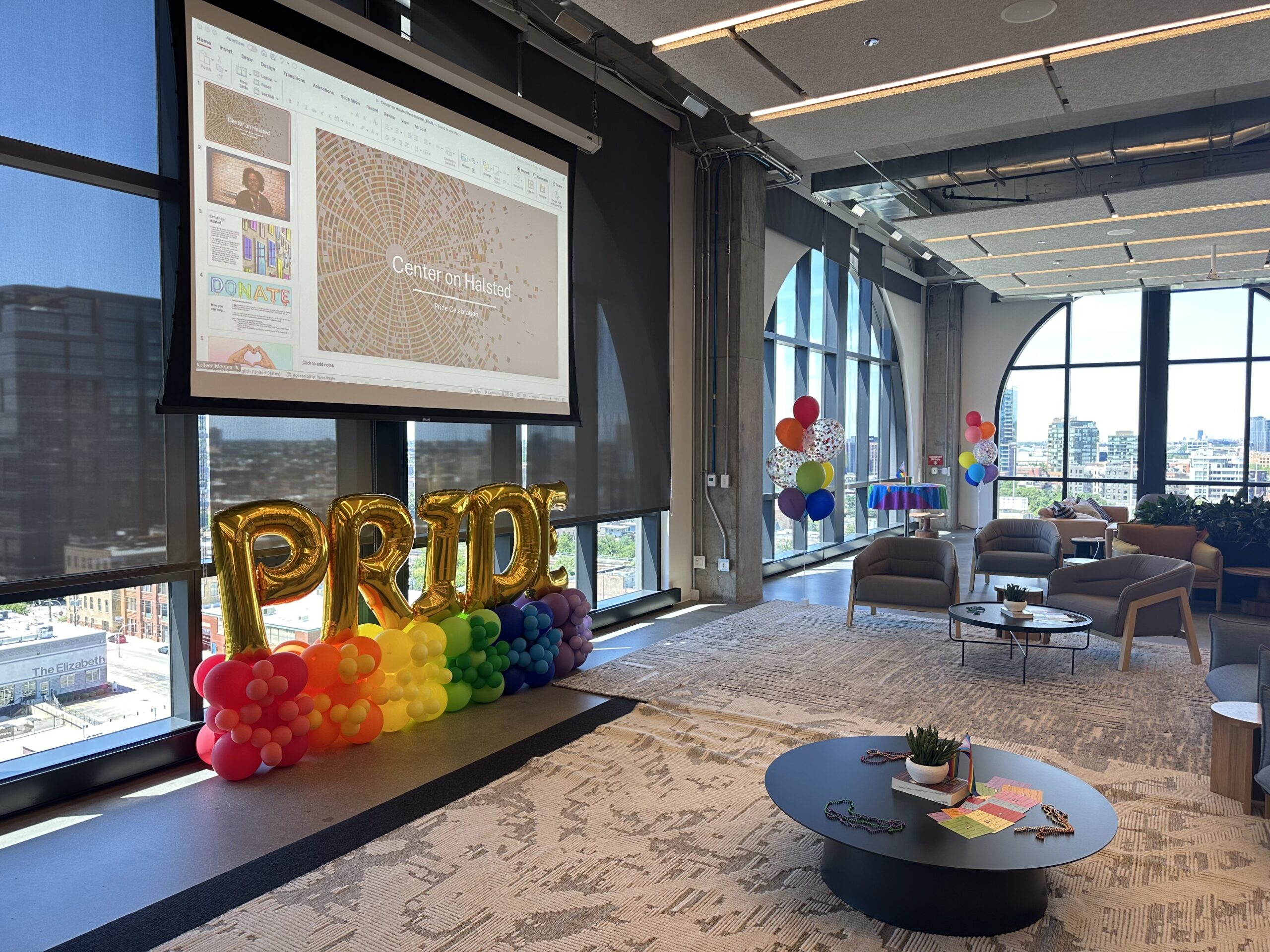 Pride rainbow balloons